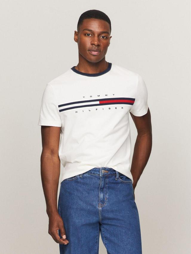 Tommy Hilfiger Men's Embroidered Flag Logo T-Shirt Product Image