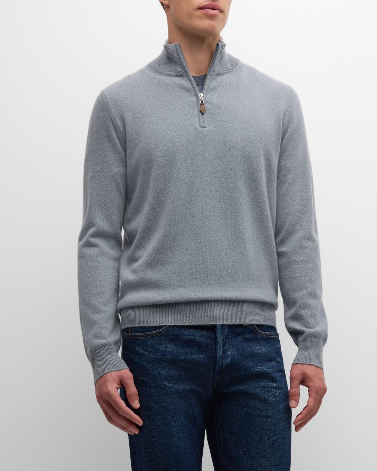 Mens Cashmere Quarter-Zip Sweater Product Image