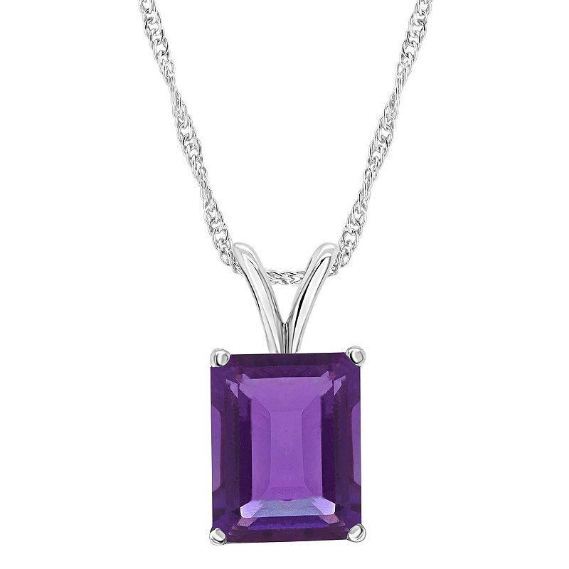 Blue Topaz (3 ct. t.w.) Pendant Necklace in Sterling Silver. Also Available in Amethyst and Citrine Product Image