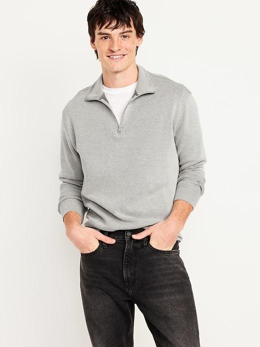 French Rib Quarter-Zip Sweater Product Image