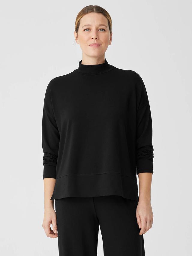 EILEEN FISHER Stretch Jersey Knit Mock Neck Topfemale Product Image