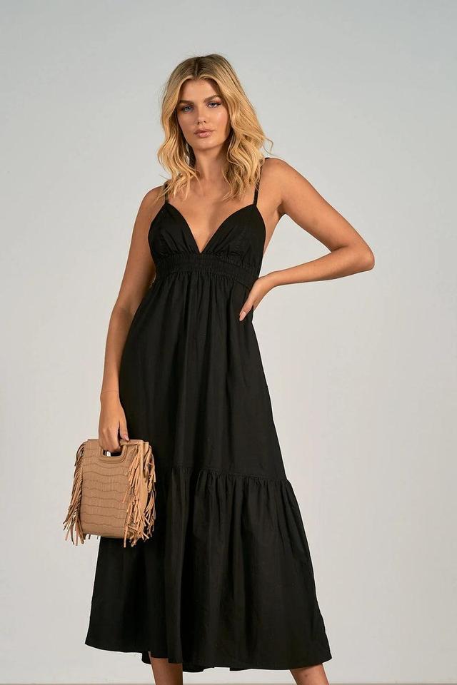 Black Beverly Midi Dress Product Image