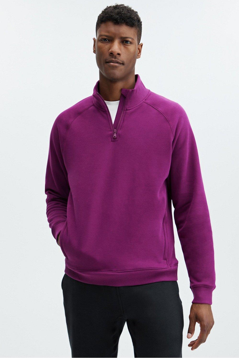 Fabletics Men The Go-To 1/4 Zip male Deep Port Size XXL Product Image