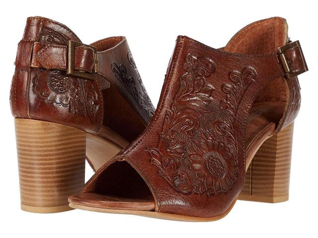 Roper Mika Closed Back Floral Tooled Leather) Women's Shoes Product Image