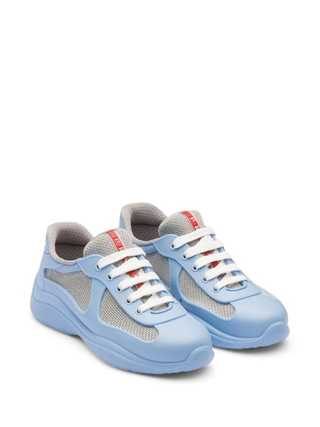 Women's America's Cup Soft Rubber And Bike Fabric Sneakers In Light Blue Product Image