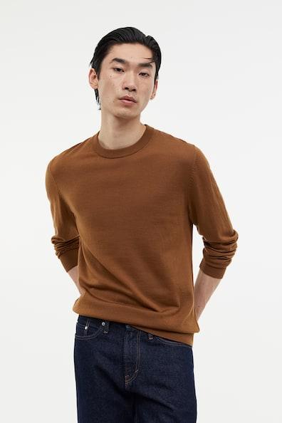 Slim Fit Merino Wool Sweater Product Image