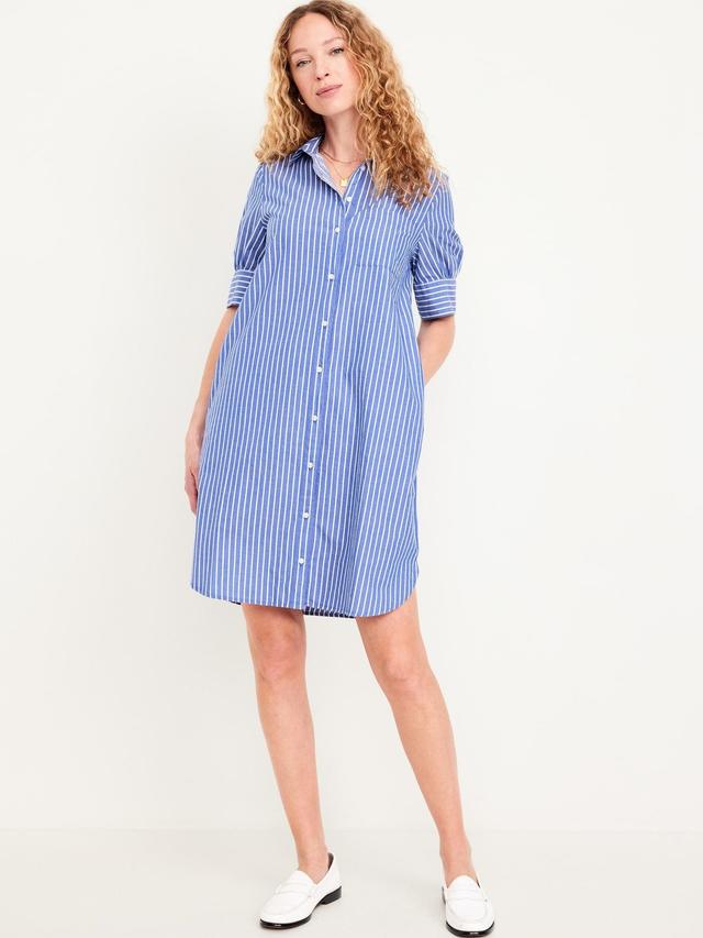 Short-Sleeve Shirt Dress Product Image