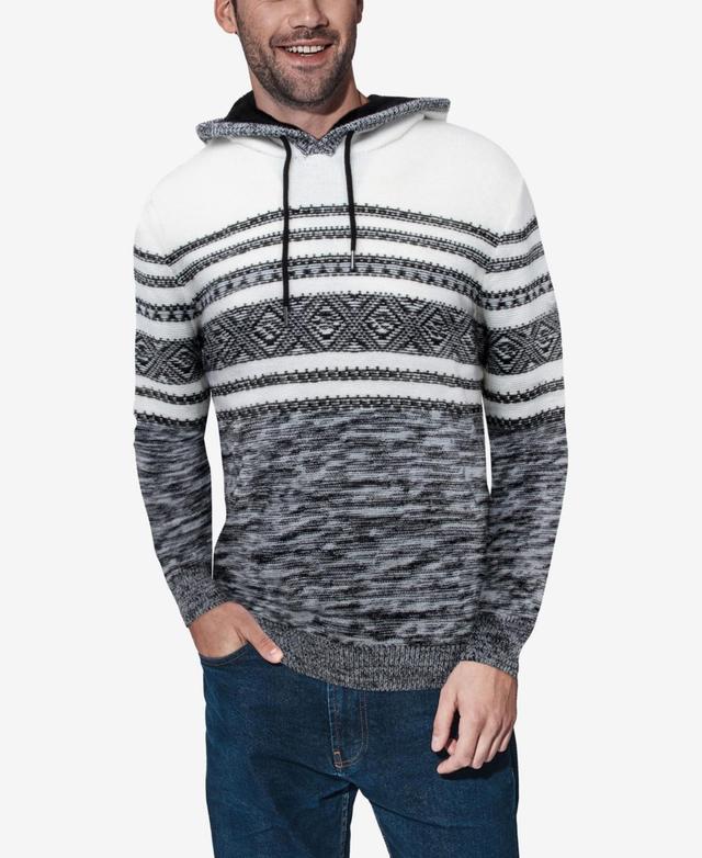 X-Ray Mens Stripe Pattern Hooded Sweater Product Image