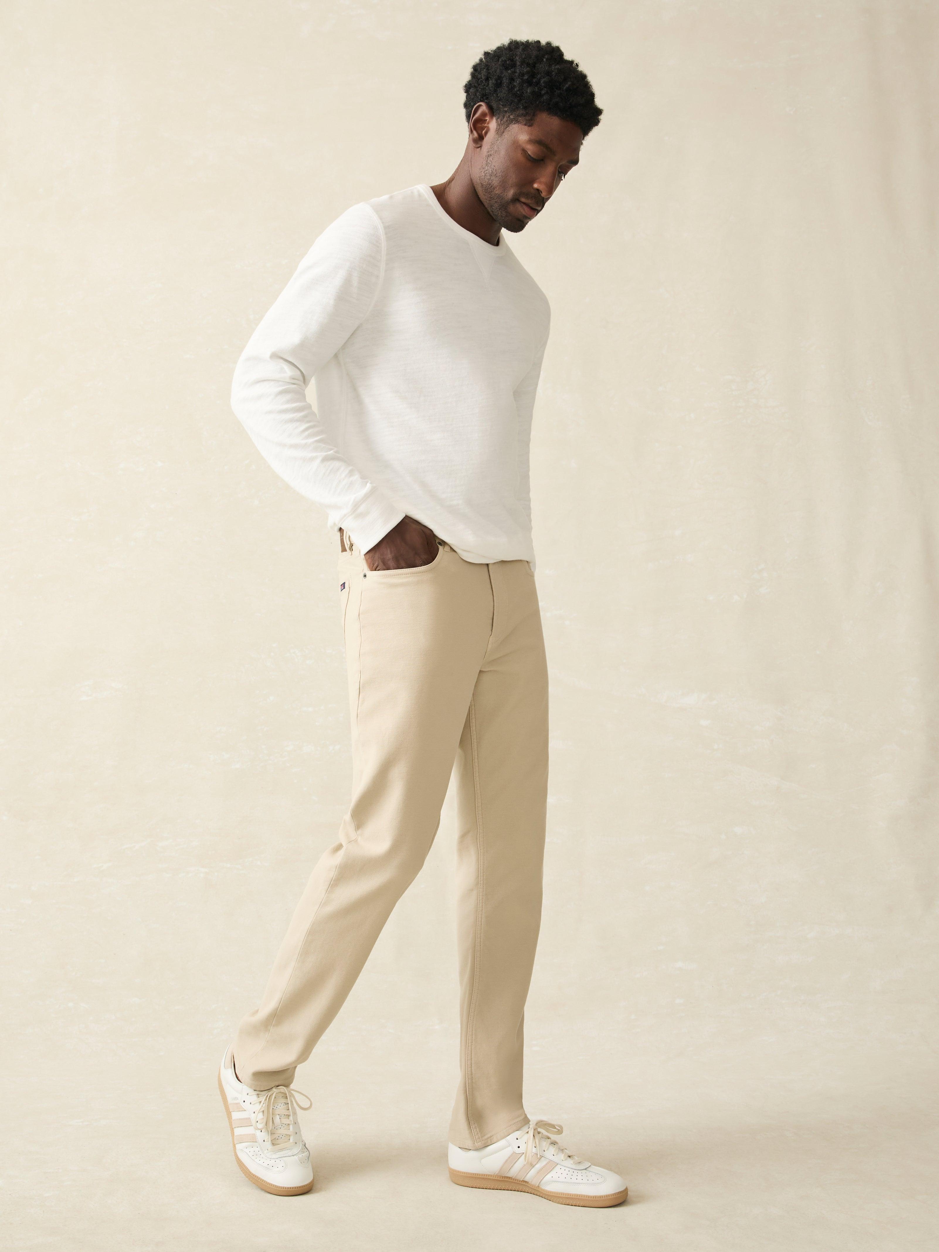 Stretch Terry 5-Pocket Pant - Stone Male Product Image