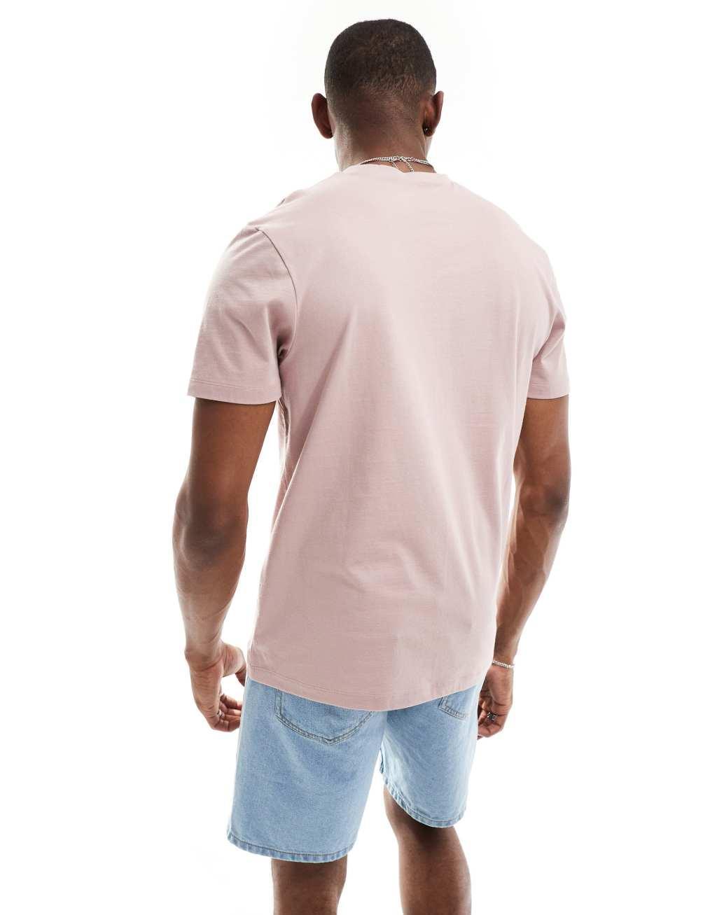 ASOS DESIGN essential crew neck t-shirt in pink Product Image