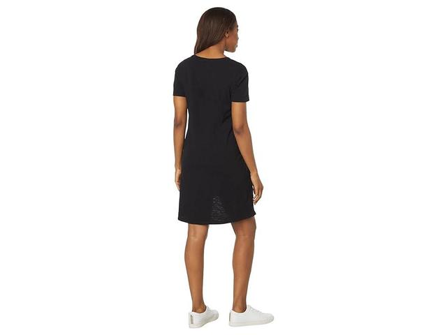 Mod-o-doc Slub Jersey Short Sleeve Open Crew T-Shirt Dress (Black) Women's Clothing Product Image