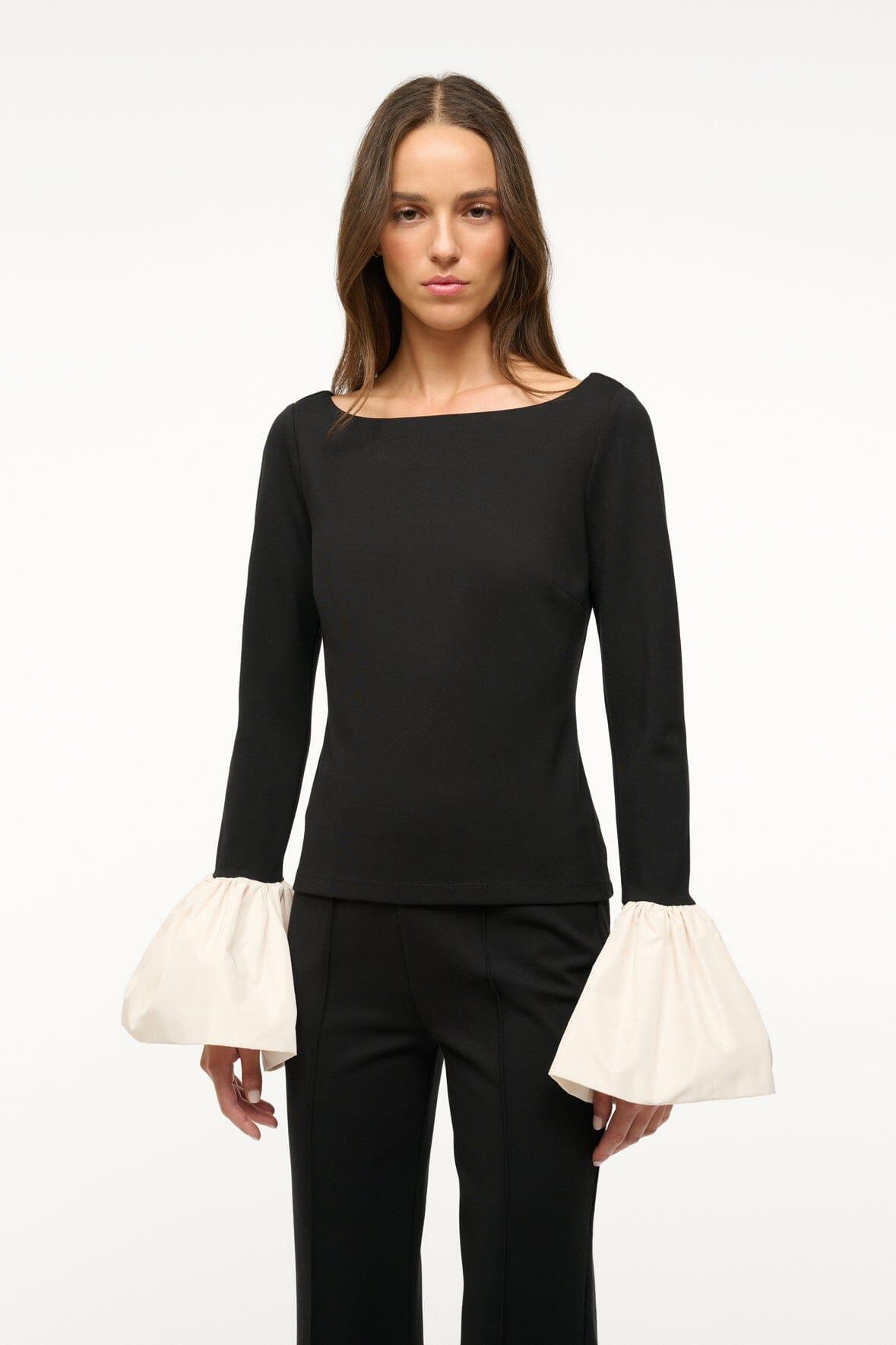 PAIGE TOP | BLACK IVORY Product Image