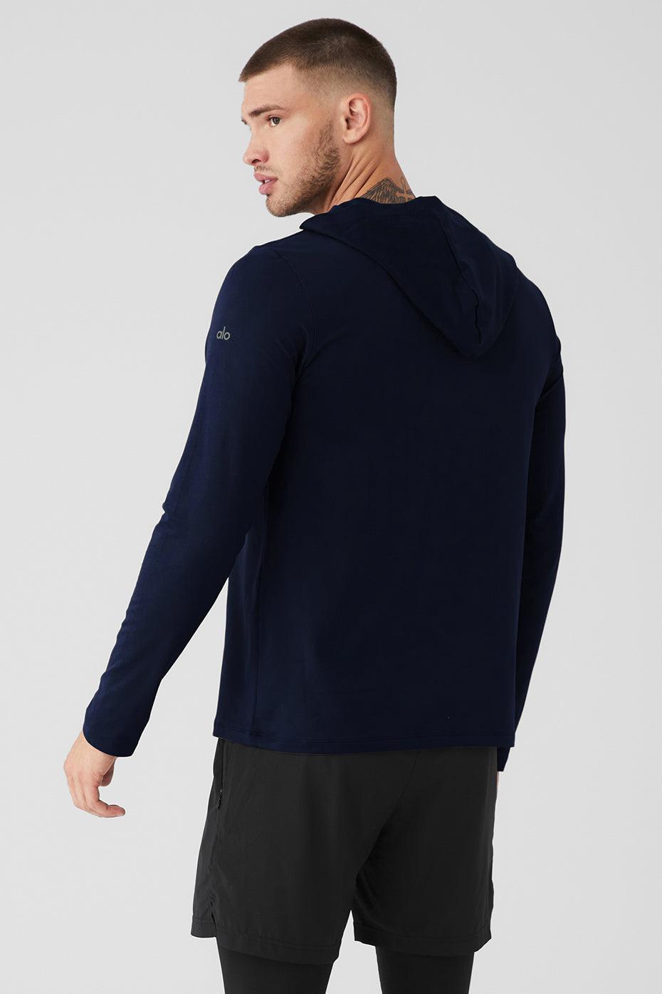 Conquer Reform Long Sleeve With Hood - Navy Male Product Image