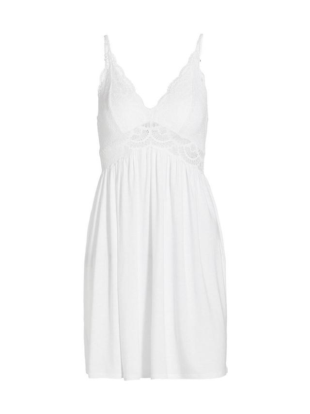 Womens Mariana Modal Lace-Trim Chemise Product Image