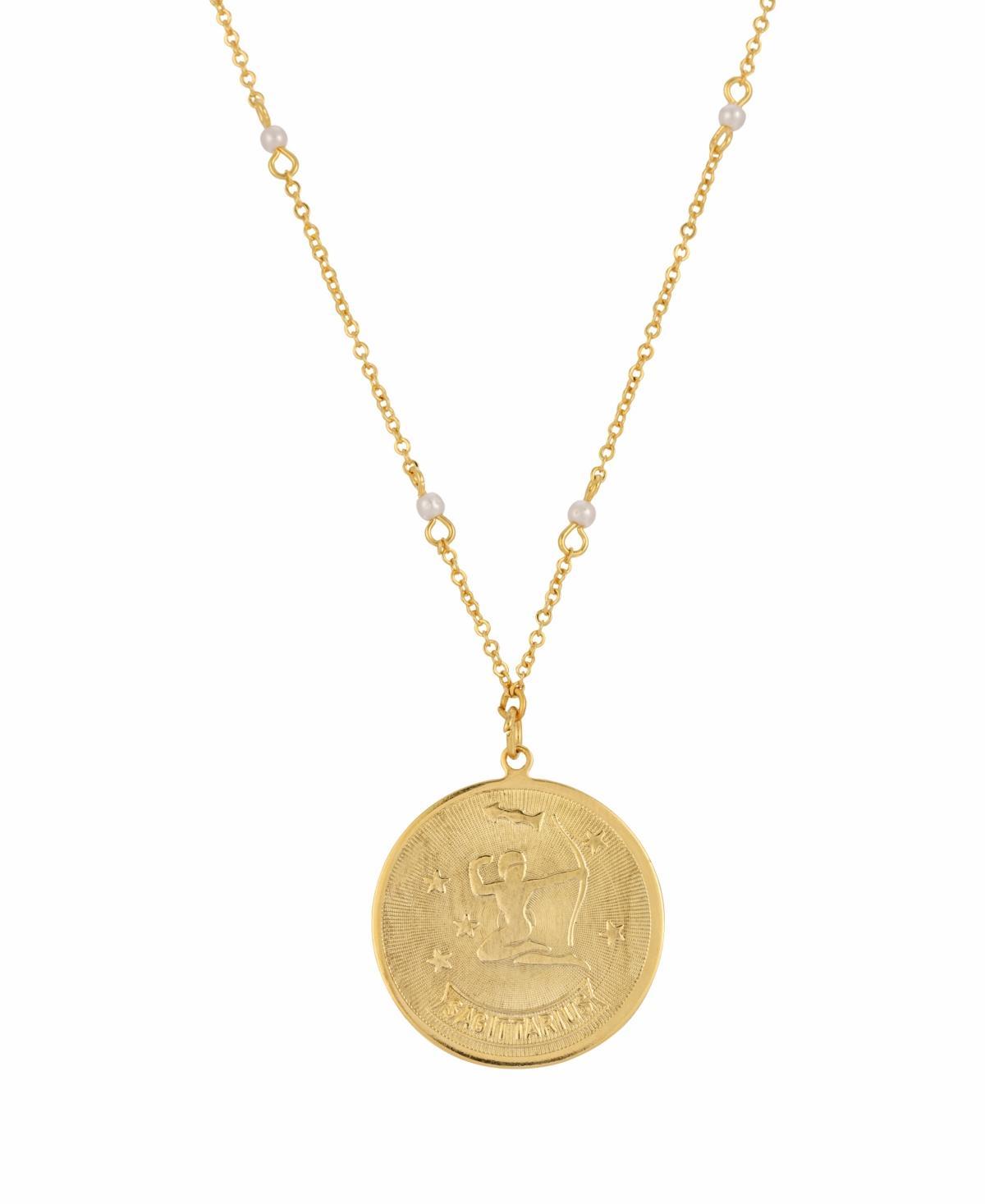 1928 Gold-tone Sagittarius Pendant Necklace, Womens, May Product Image