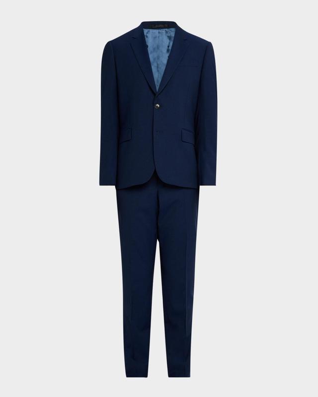 Mens Textured Wool Tailored-Fit Suit Product Image