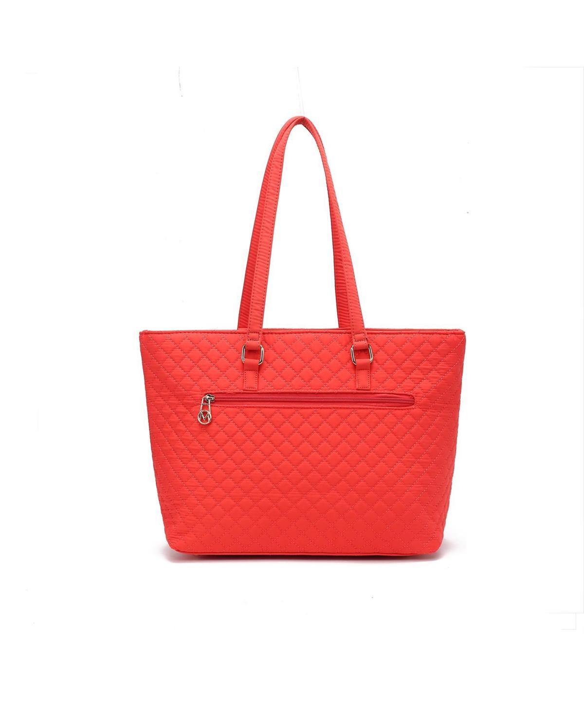 Mkf Collection Hallie Solid Quilted Cotton Women s Tote Bag by Mia K Product Image