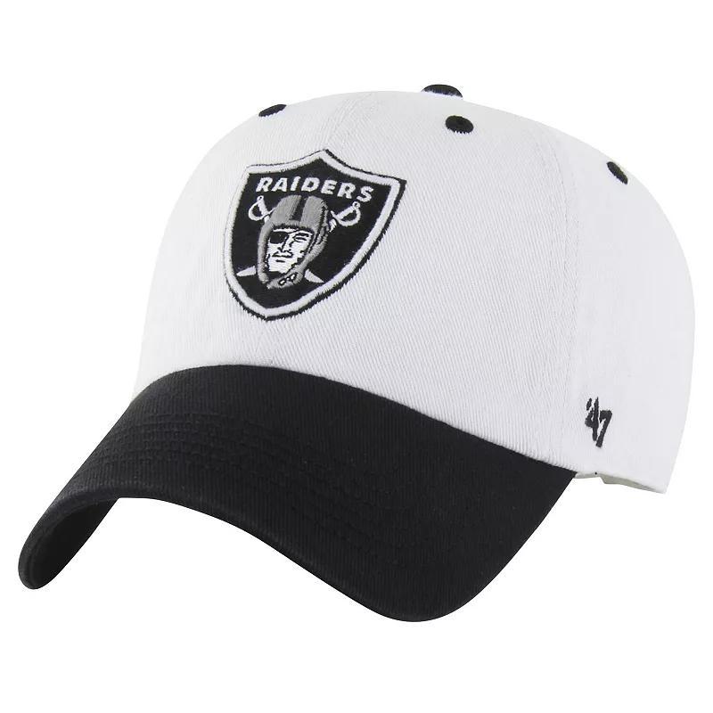 Mens 47 /Black Las Vegas Raiders Double Header Diamond Clean Up Adjustable Hat Product Image