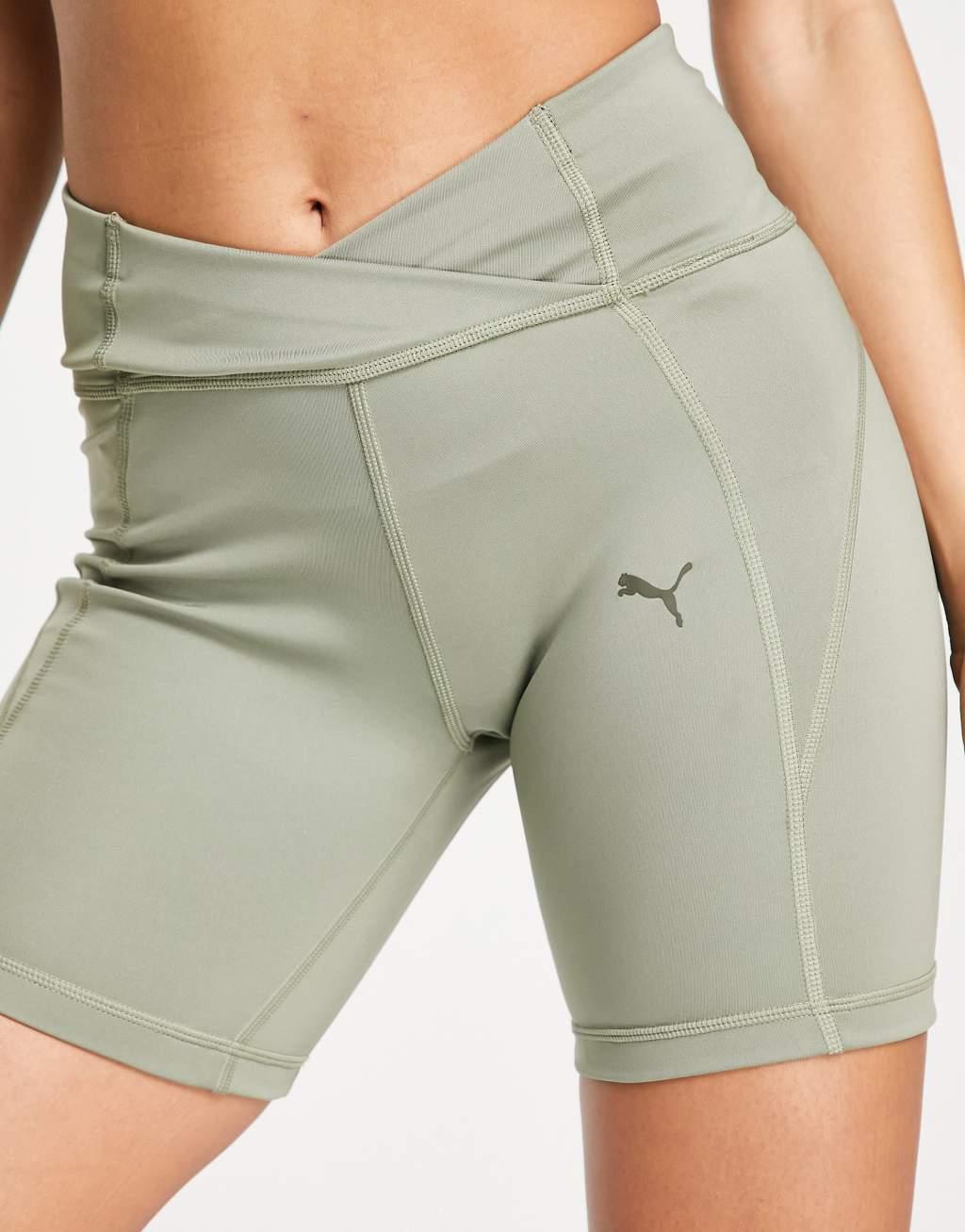 PUMA Training Granola sculpted shorts in light green Product Image