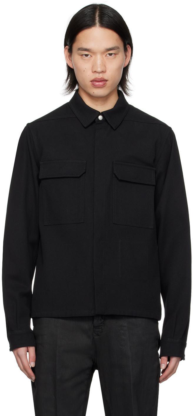 RICK OWENS Black Cropped Shirt Product Image