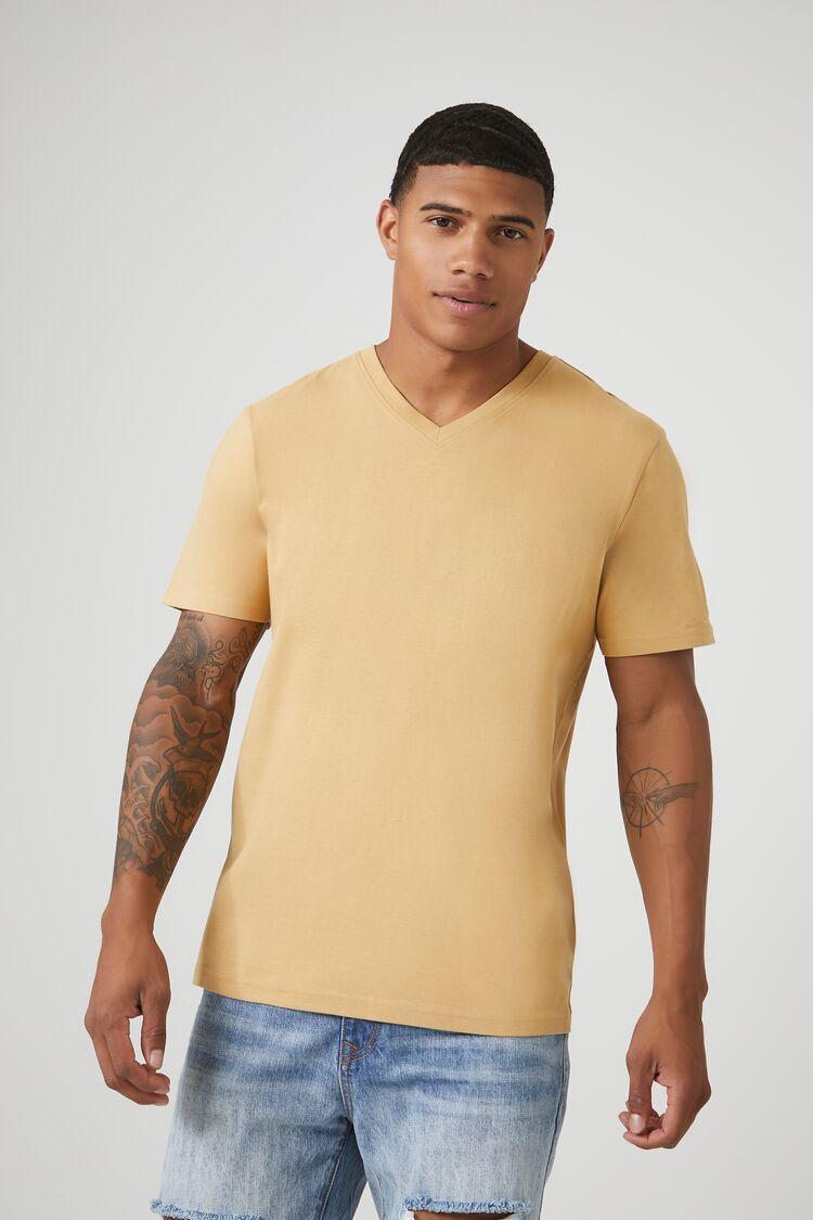 Cotton V-Neck Tee | Forever 21 Product Image