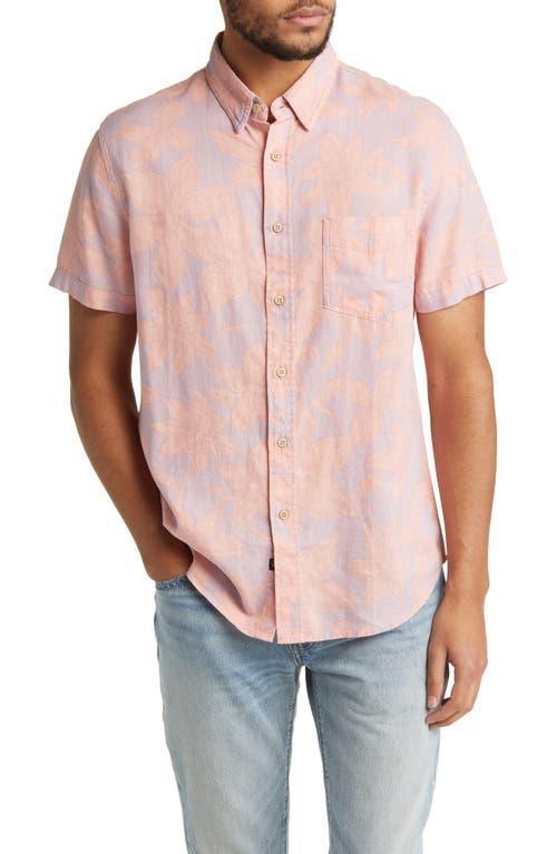 Rails Carson Floral Short Sleeve Linen Blend Button-Up Shirt Product Image