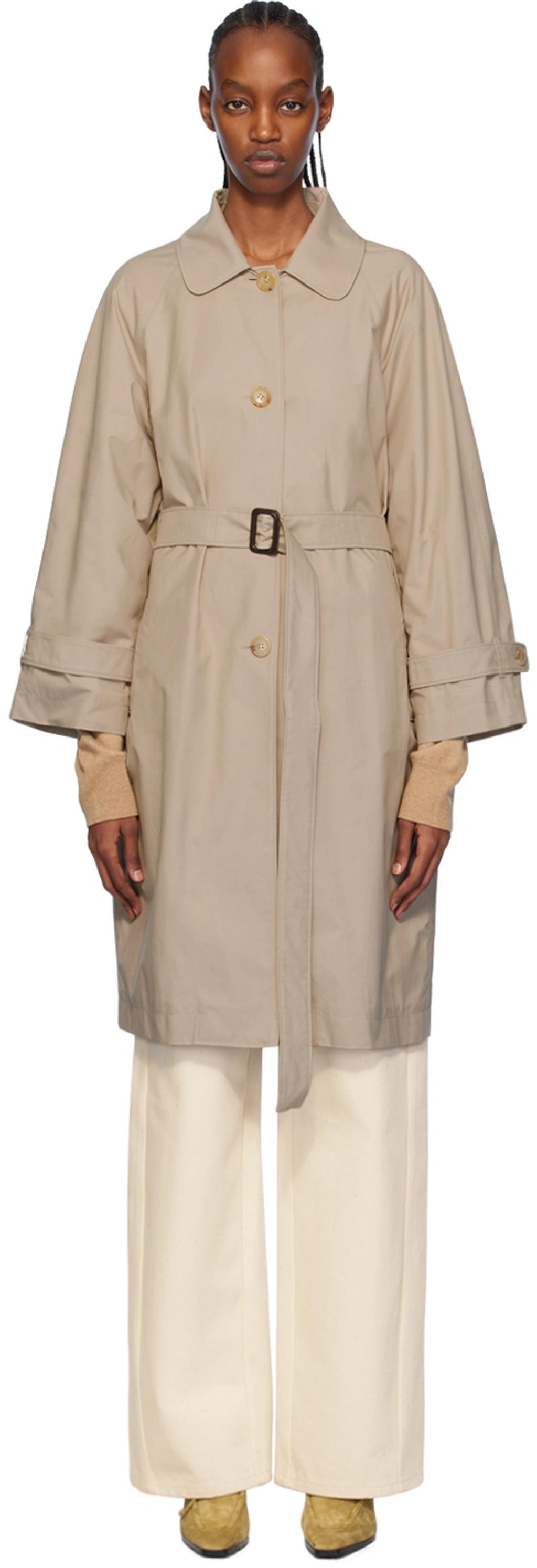 MAX MARA Beige Ftrench Trench Coat In 13 Beige Product Image