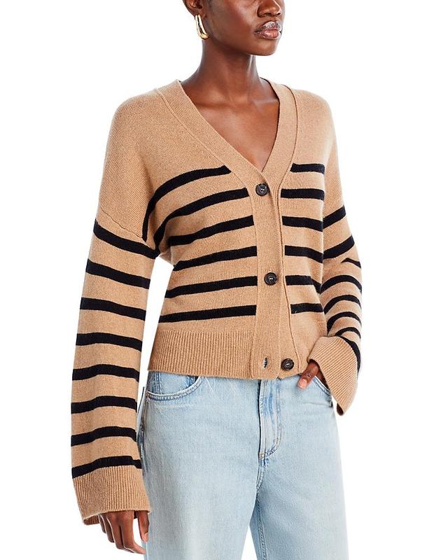 Womens Geneva Striped Wool-Blend Cardigan Product Image