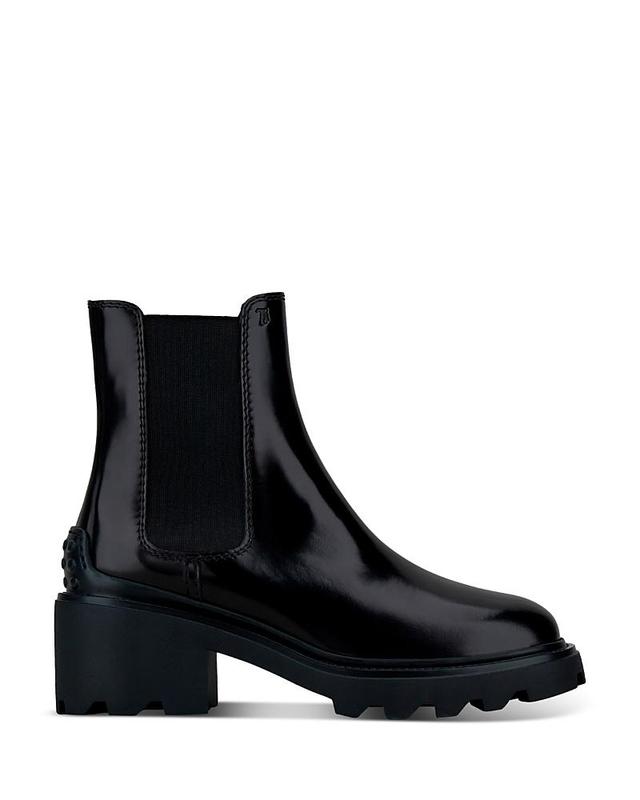 Shiny Leather Lug-Sole Chelsea Boots Product Image