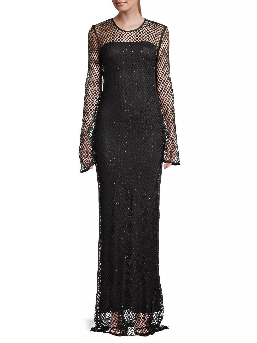 Vivianna Sheer Netted Gown Product Image