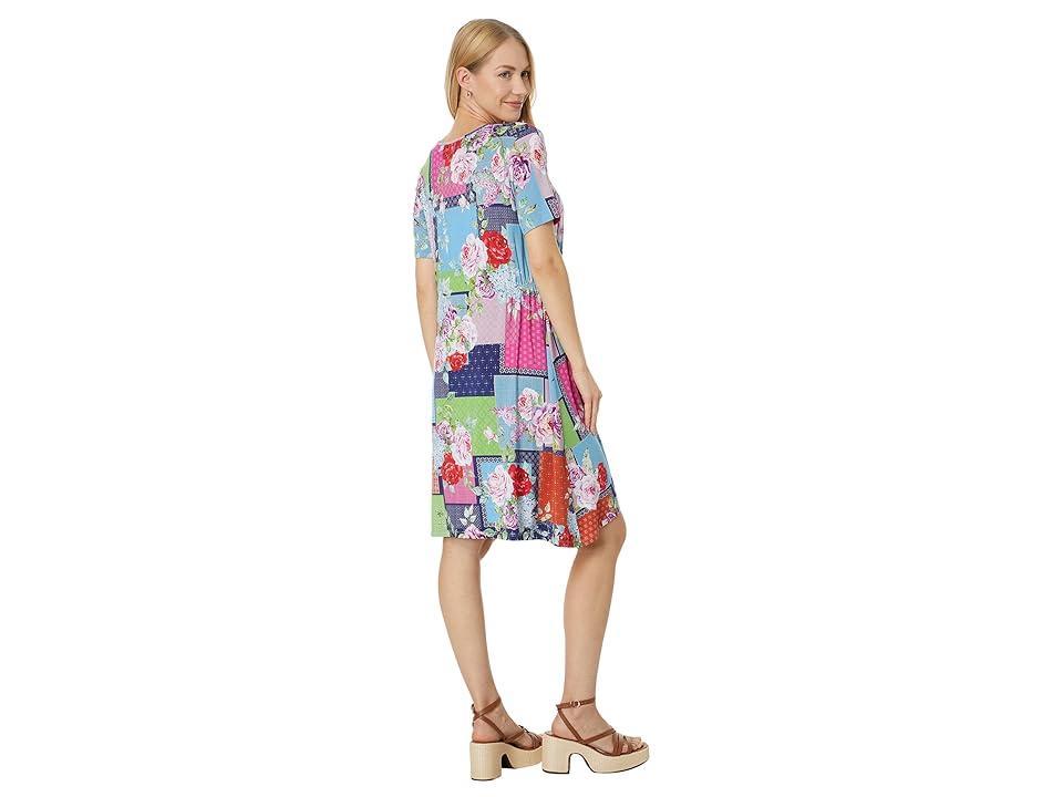 Johnny Was Rose Patch Handkerchief Hem Dress Women's Clothing Product Image