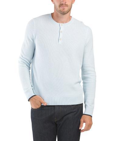 Henley Sweater For Men Product Image