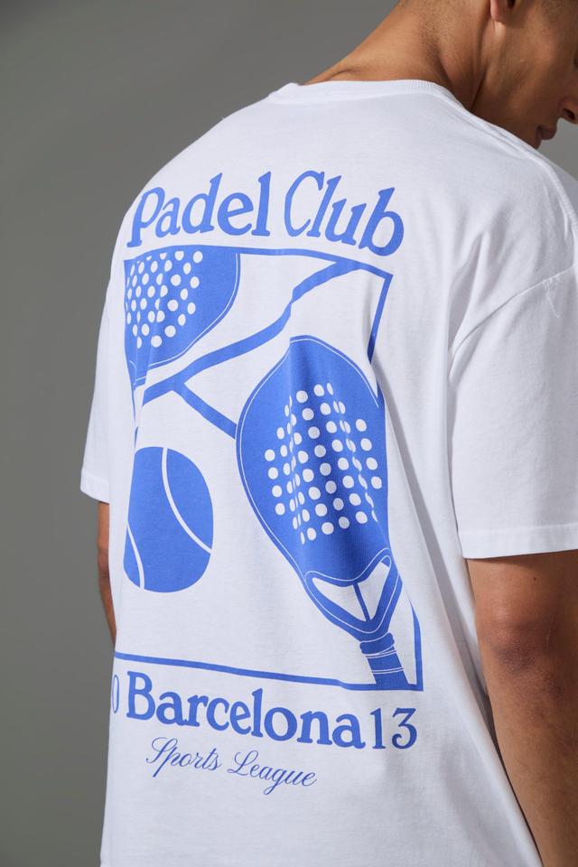 Active Oversized Padel Club Sports League T-shirt | boohooMAN USA Product Image