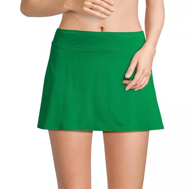 Womens Lands End Chlorine Resistant Tummy Control Swim Skirt Fresh Green Product Image