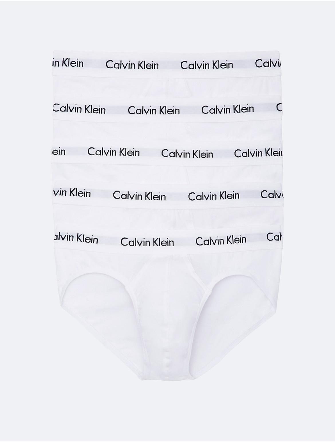 Calvin Klein Mens Cotton Stretch 5-Pack Hip Brief - White - M Product Image