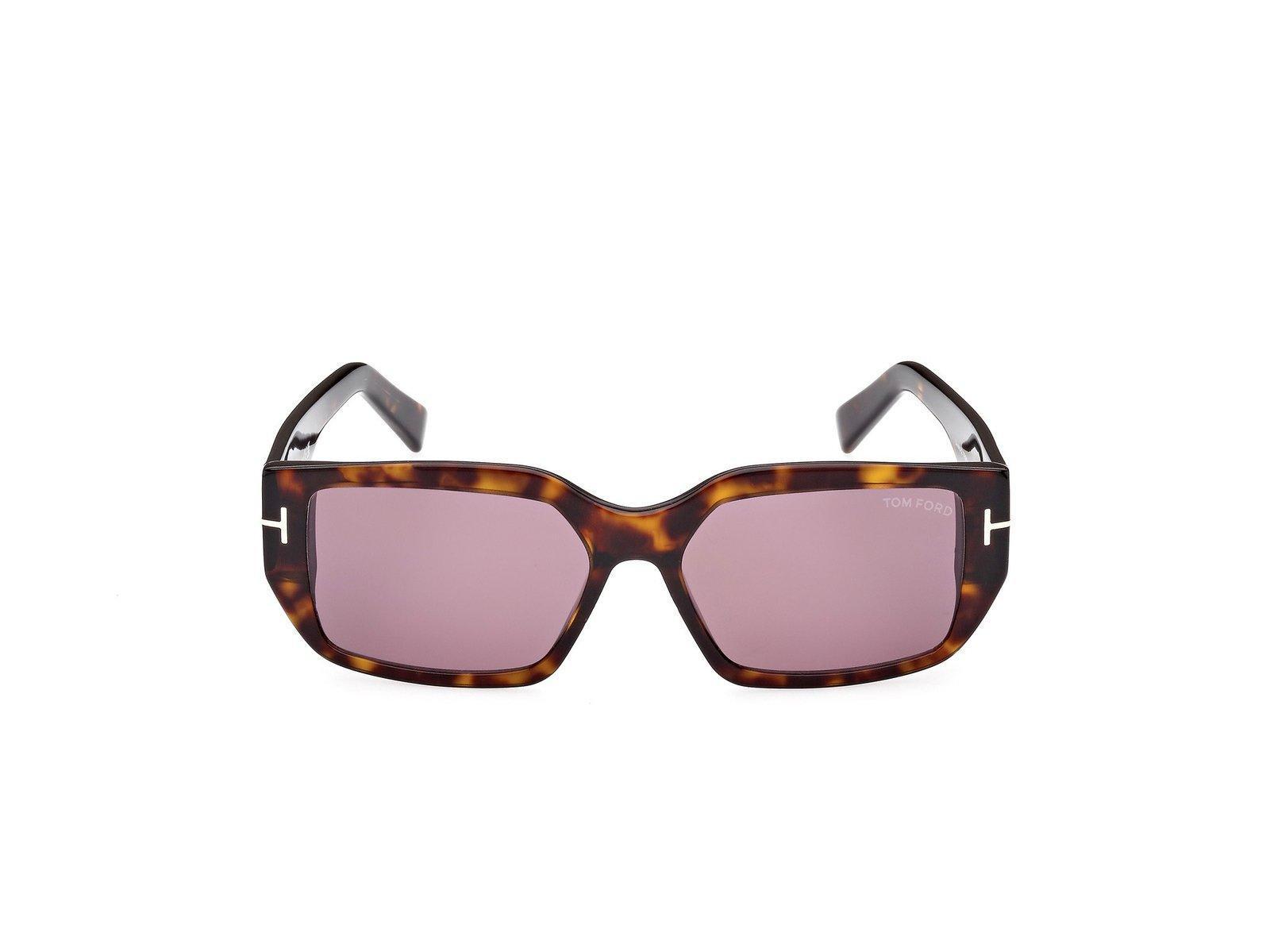 TOM FORD Eyewear Rectangular Frame Sunglasses In Crl Product Image