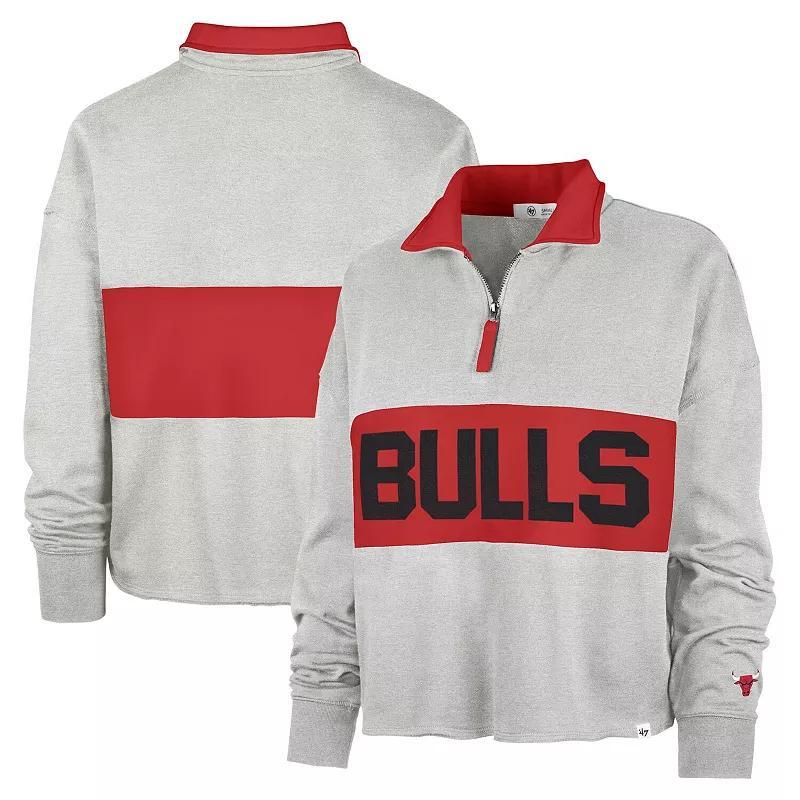 Womens 47 Heather Gray Chicago Bulls Breakthrough Remi Quarter-Zip Jacket Product Image