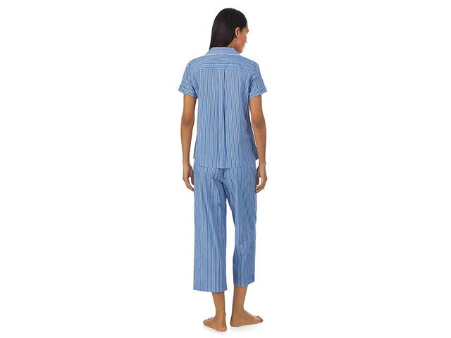 LAUREN Ralph Lauren Capri PJ Set (Blue Floral 1) Women's Pajama Sets Product Image