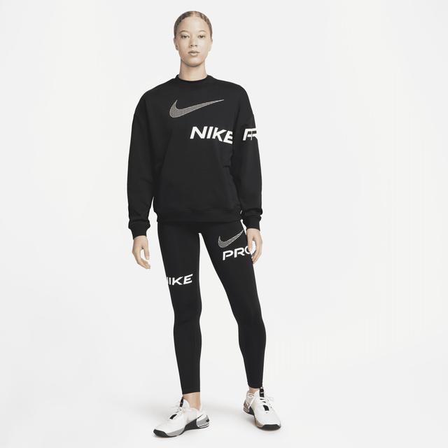 Nike Women's Dri-FIT Get Fit French Terry Graphic Crew-Neck Sweatshirt Product Image