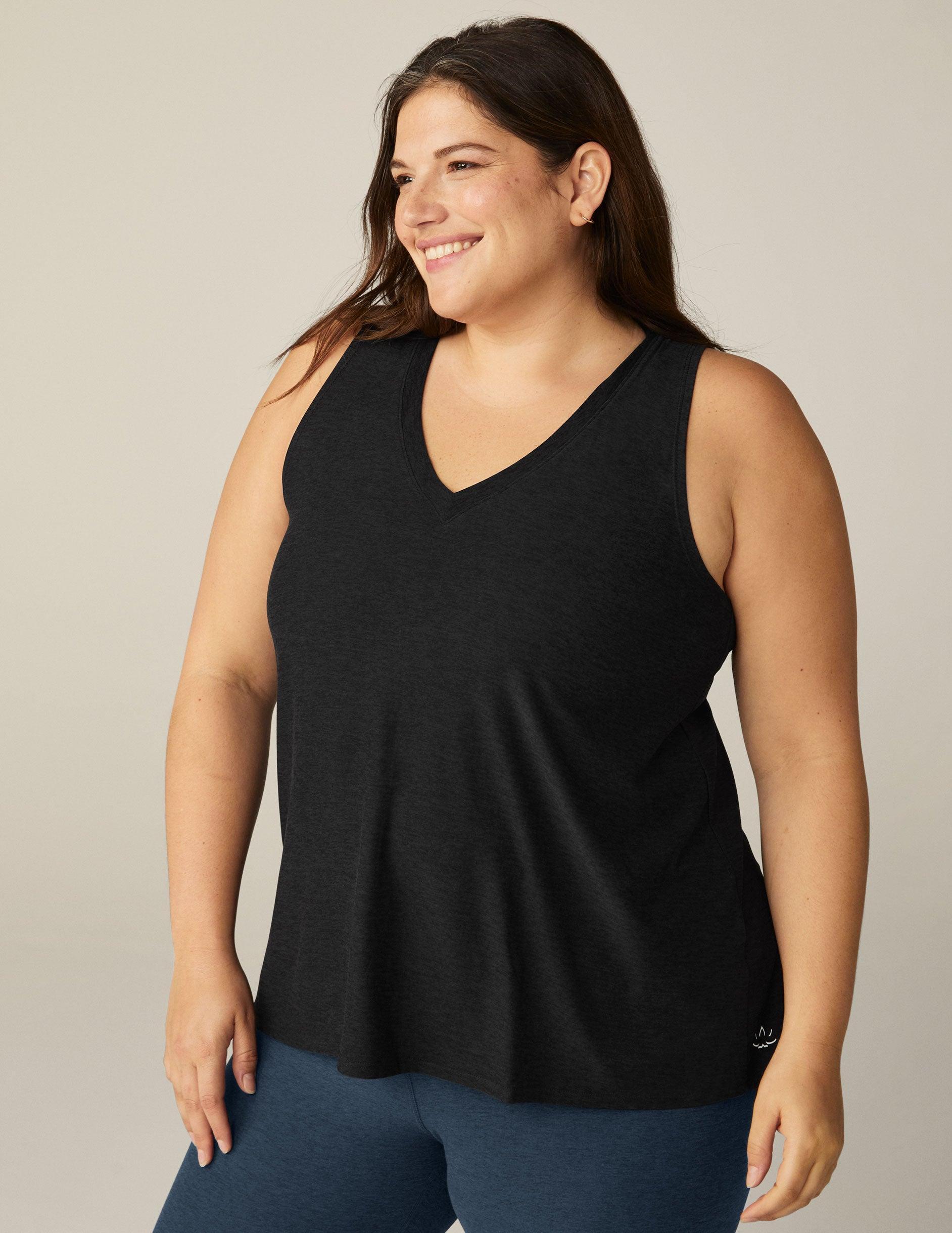 Featherweight All About It Split Back Tank (1X-4X) Product Image