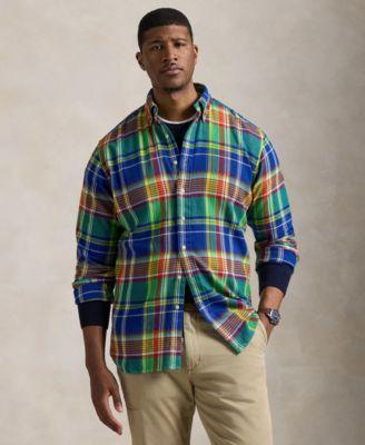 Men's Big & Tall Plaid Brushed Flannel Shirt Product Image