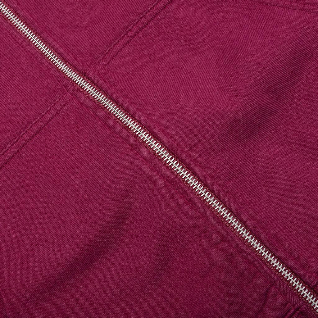 Collegiate Zip Up Hoodie - Maroon Male Product Image