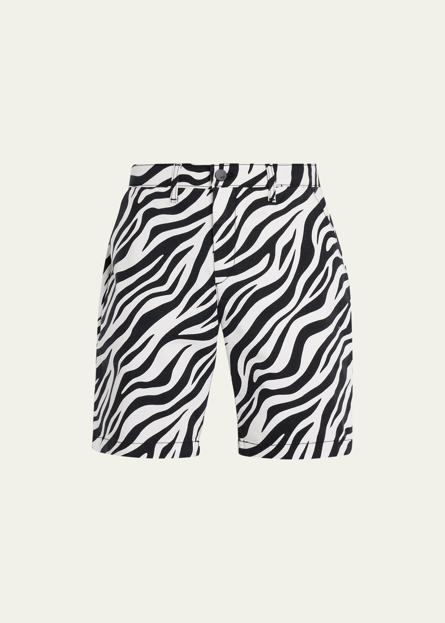 Mens Cruise Zebra-Print Twill Shorts Product Image