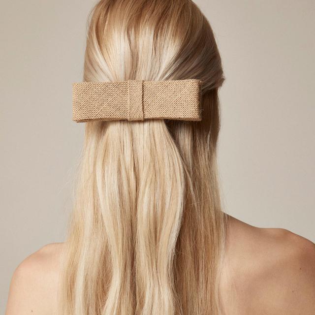 Linen bow hair clip Product Image