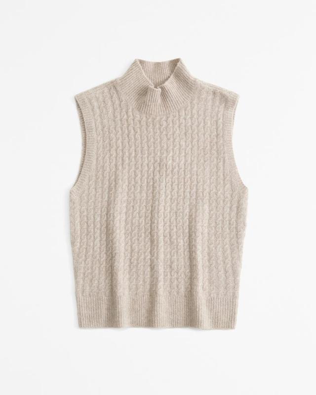 Sleeveless Cable Mockneck Top Product Image