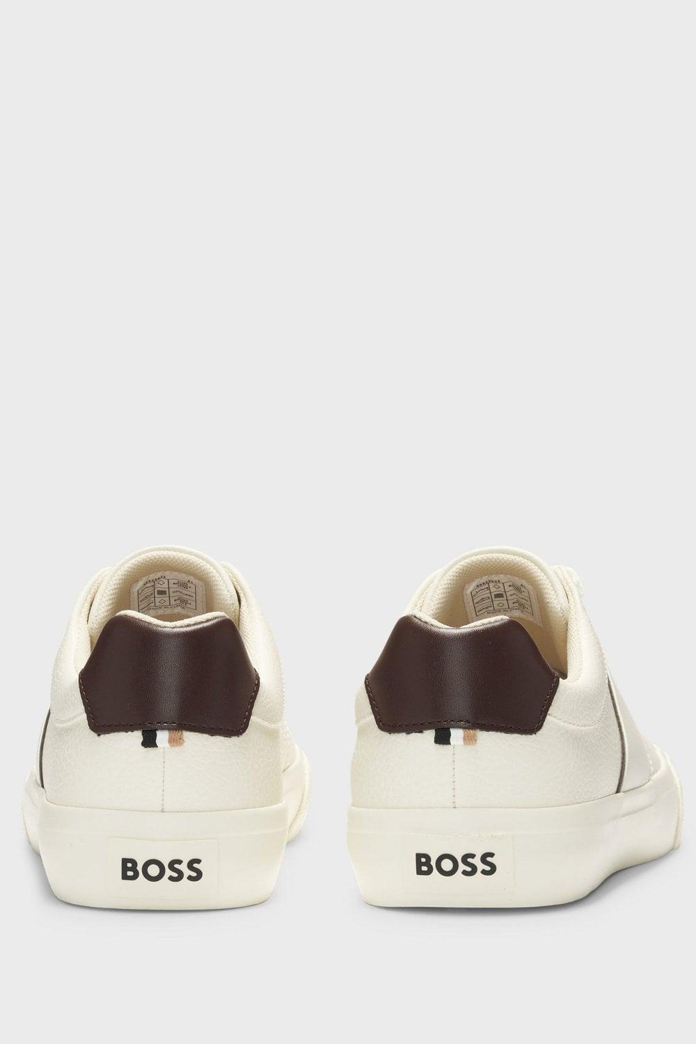 Boss Aiden Low Top Sneakers In White Product Image