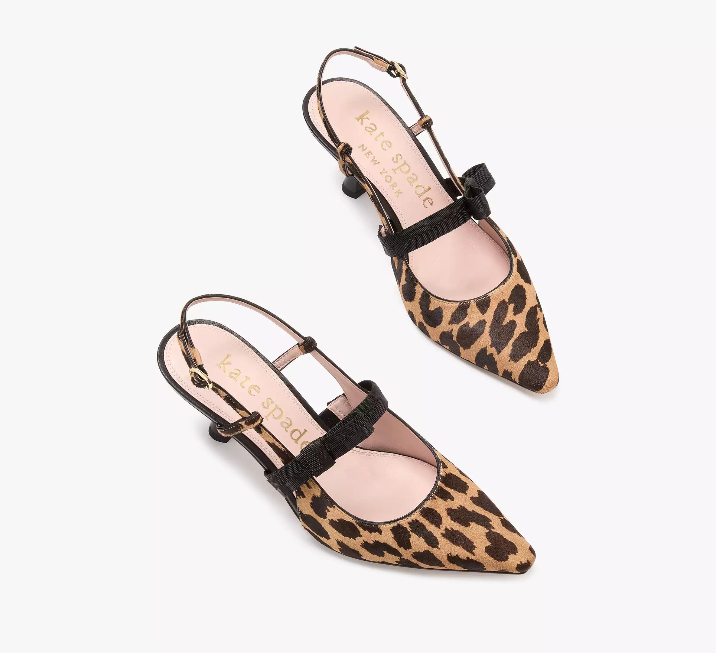 Maritza Leopard Slingback Pumps Product Image