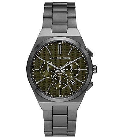 Michael Kors Mens Lennox Quartz Chronograph Gold-Tone Stainless Steel Watch 40mm Product Image