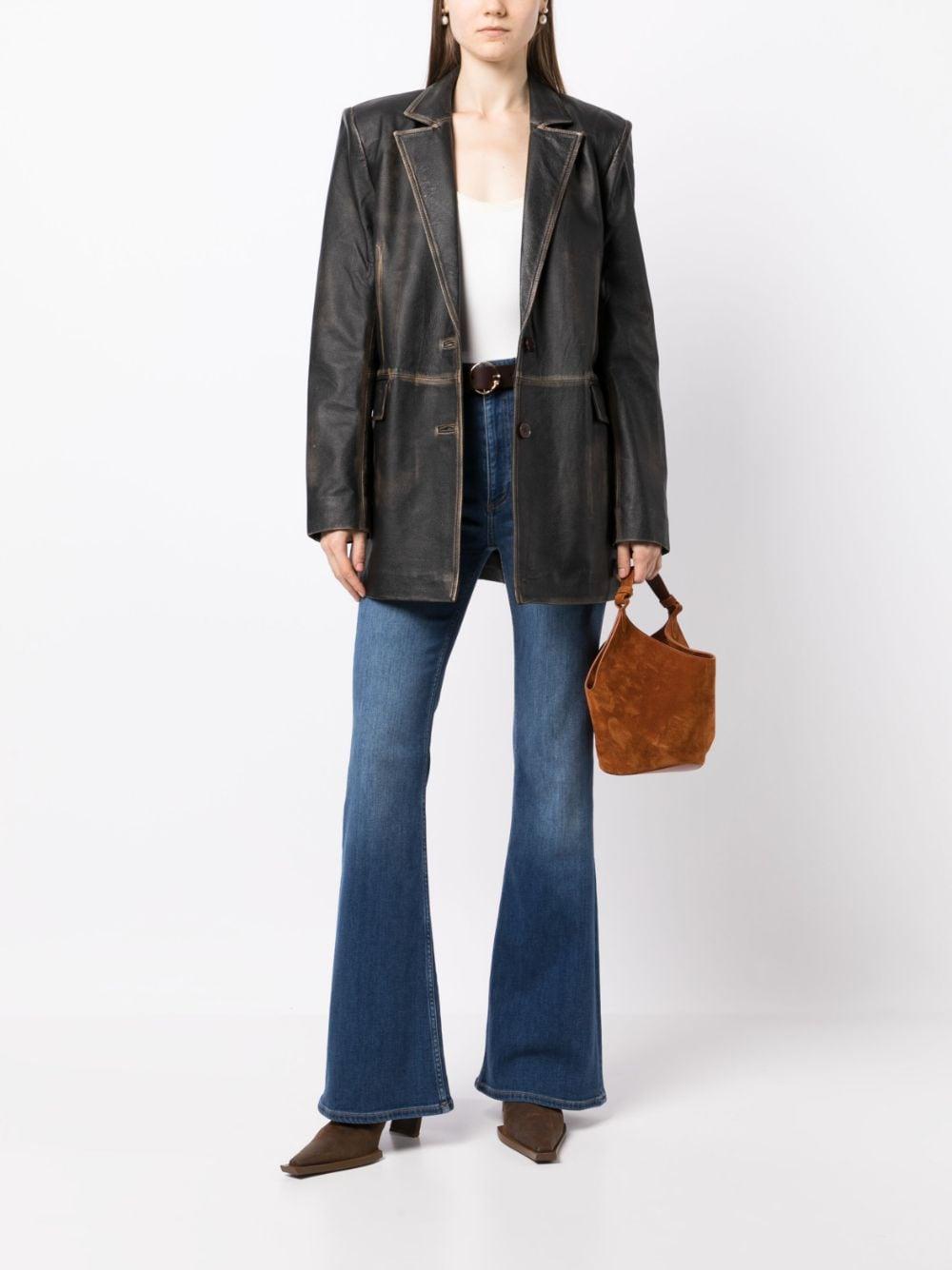 High-waisted Flared Jeans In Blue Product Image