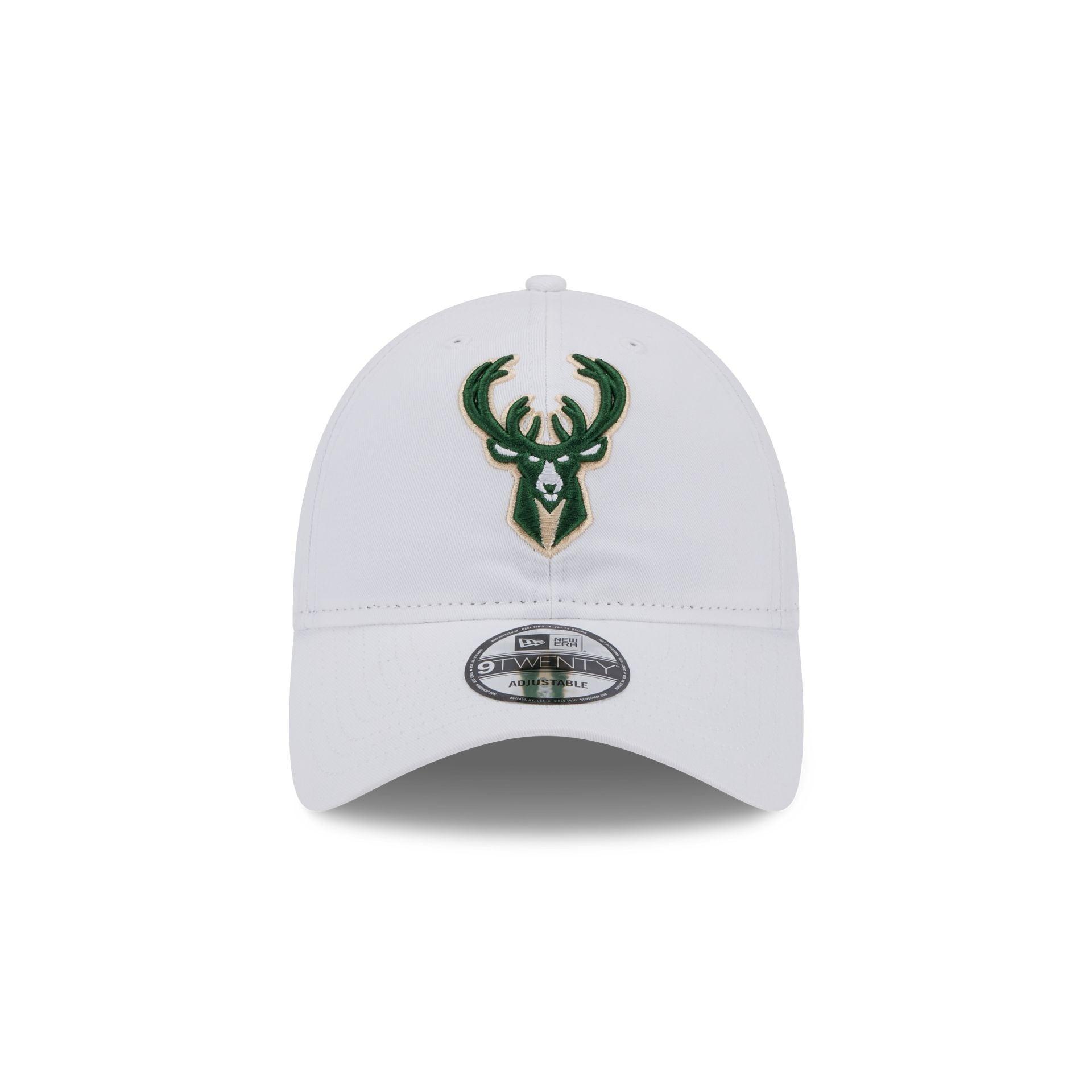 Milwaukee Bucks White 9TWENTY Adjustable Hat Male Product Image